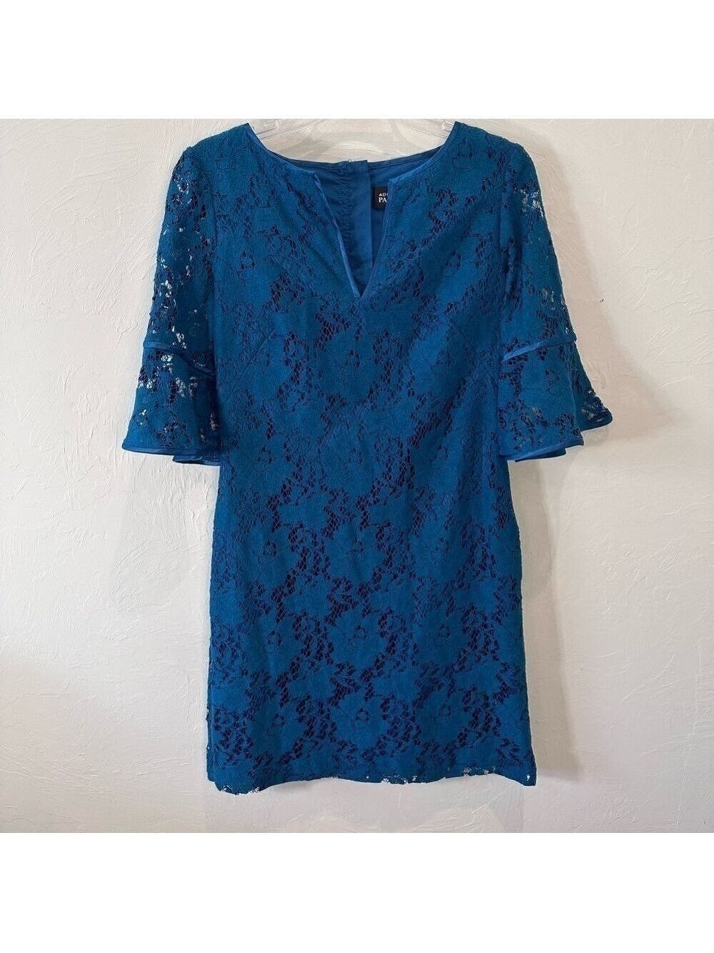 Adrianna Papell Blue Lace Dress Size 4